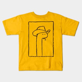 Squiggles The Snake In A Stetson Kids T-Shirt